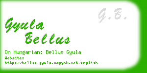 gyula bellus business card